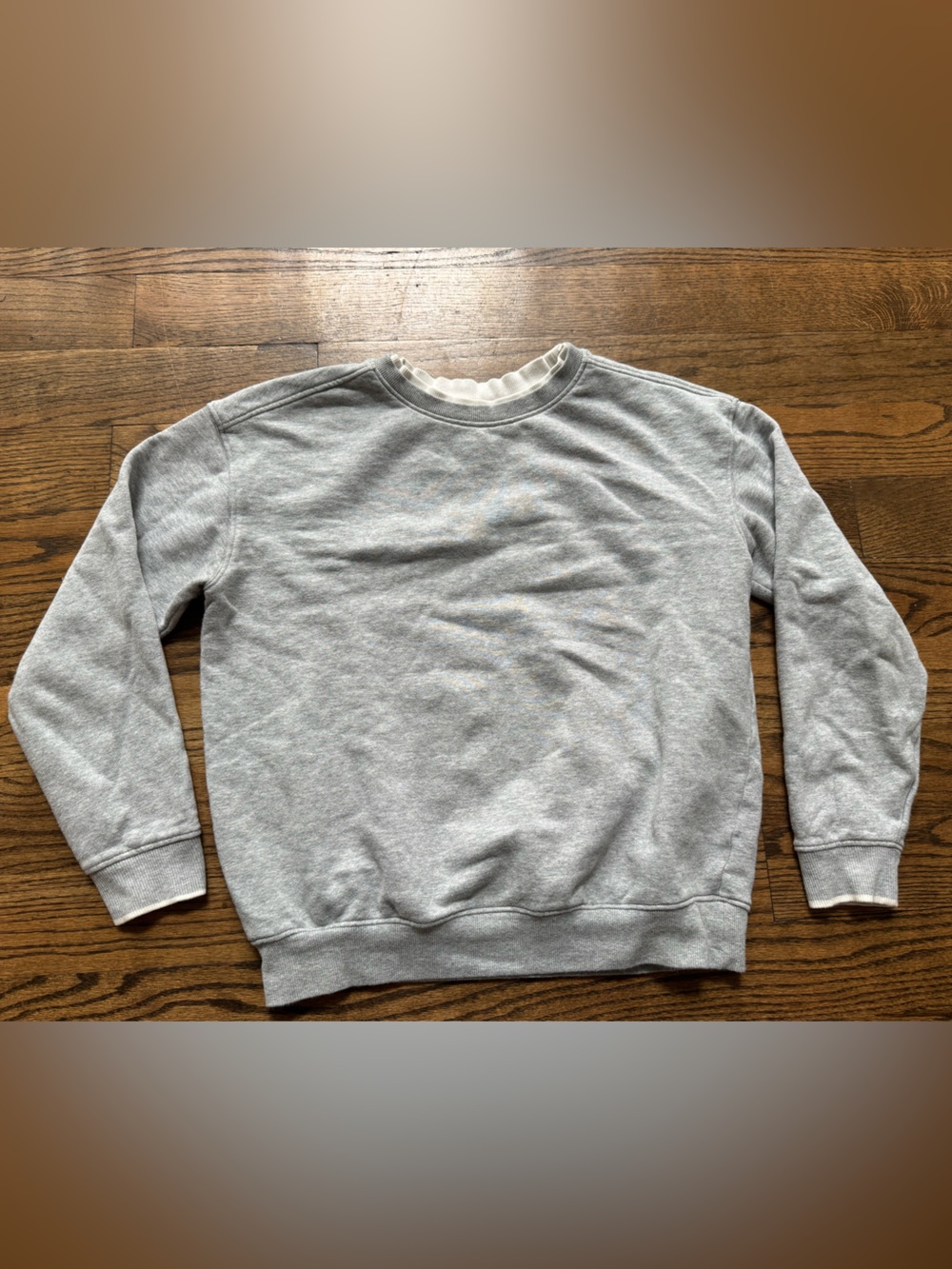 Goodfellow & Co Men’s Crewneck Sweatshirt Small Gray White Trim